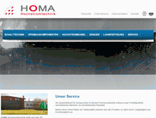 Tablet Screenshot of homa-ob.de